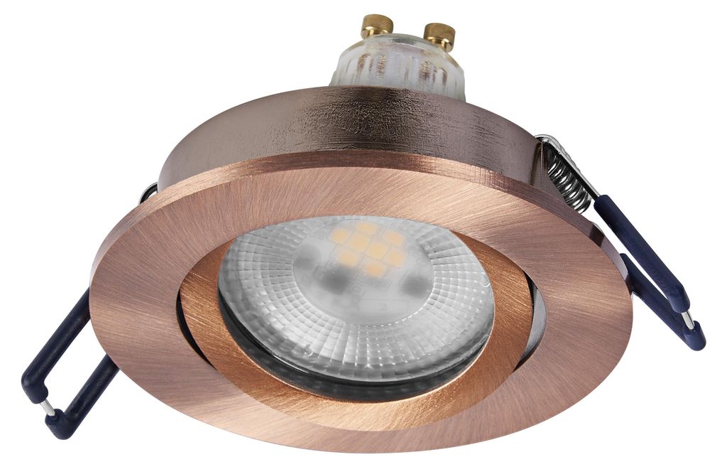 OSRAM 4058075853577 Spot Set LED Einbaustrahler DIM 6W Rot-Messing