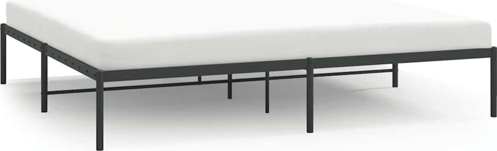 vidaXL Bettgestell Metall Schwarz 180x200 cm