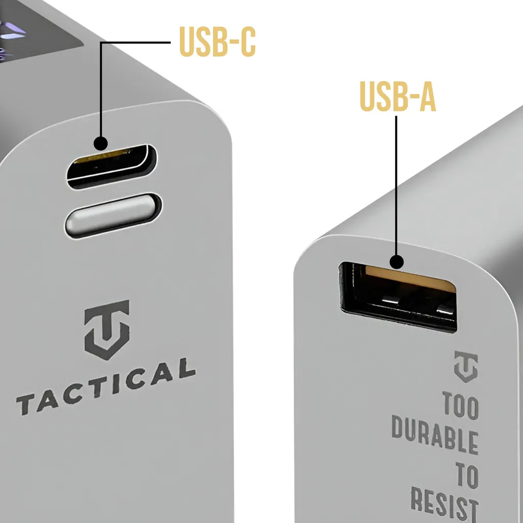 Tactical Powerbank 9600mAh USB-C Power Delivery et Quick Charge Gris - 8
