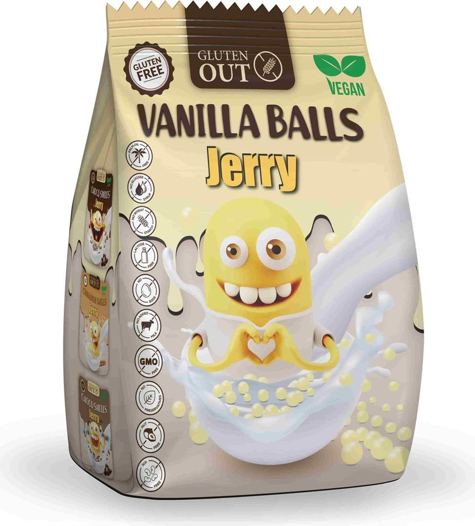 Nerano Vanilla Balls Jerry Frühstücksgetreide Glutenfrei Produktbild 