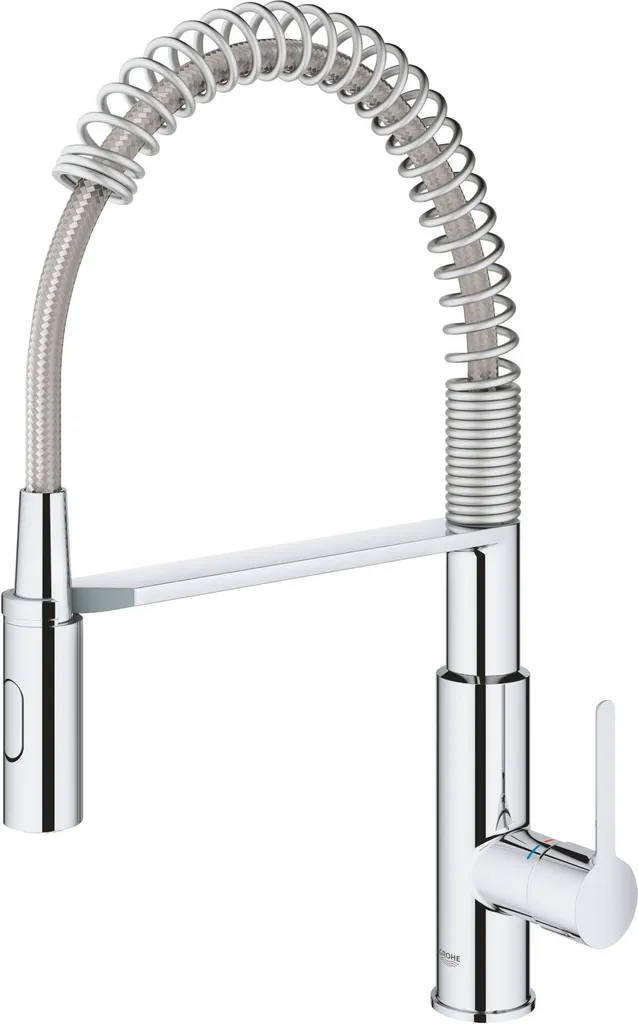 Mitigeur Evier Grohe Get Chrome avec Bec Pivotant et Douchette 2 Jets - 6