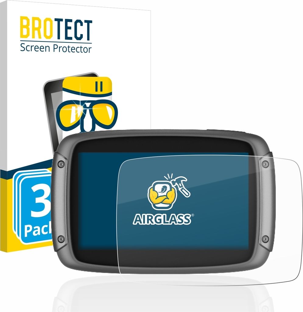 3x BROTECT Schutzglas für TomTom Rider 500 / 550 Schutzfolie Panzer Folie Glas Display Schutz klar