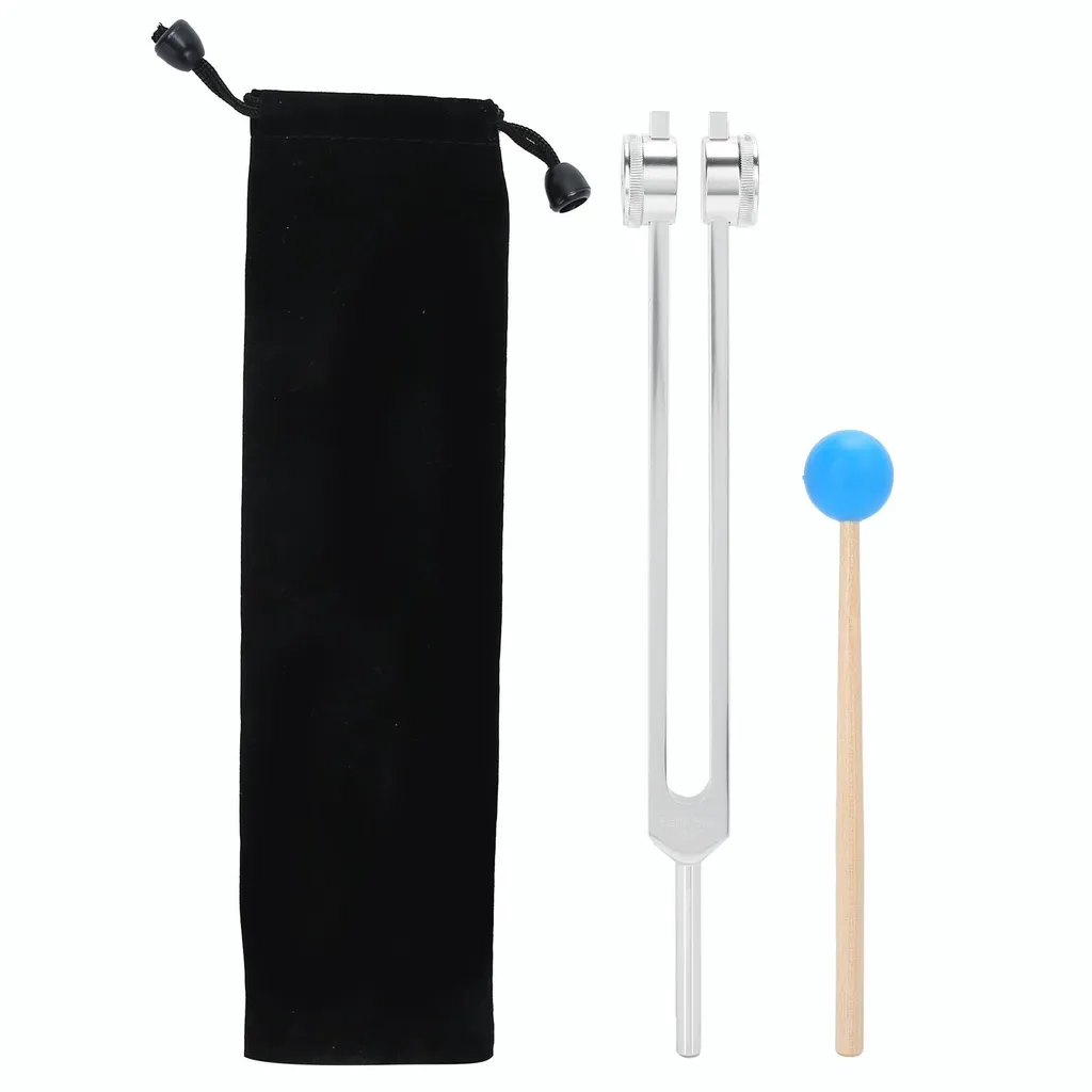 Diapason Thérapeutique 68,05 Hz avec Marteau en Bois - Soin Réduction Stress