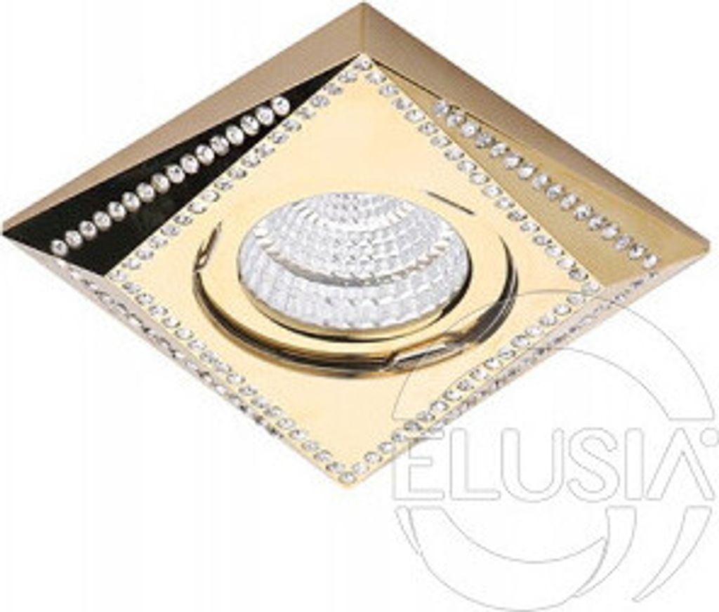 AZzardo Einbaustrahler Mira Gold GU10, quadratisch 8x8x3 cm, Einbauöffnung Ø 7 cm