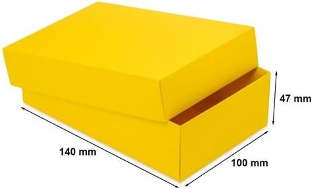 Geschenkbox Karton 140x100x47 Gelb S A6 Produktbild 