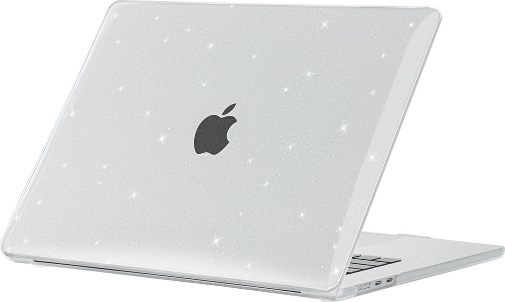 Mobigear Sparkle MacBook Air 15 Zoll (2023-2025) Hardcase Hülle MacBook Case - Transparent - Model A2941 / A3114 / A3241