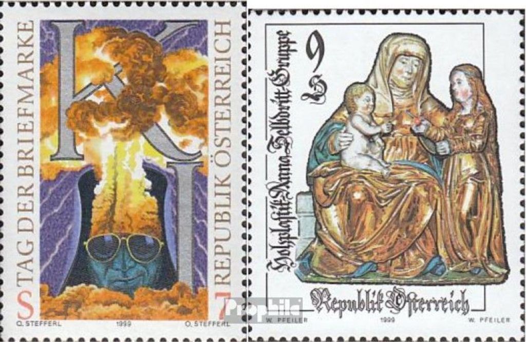 Briefmarken Österreich 1999 Mi 2289,2291 (kompl.Ausg.) postfrisch Tag der Briefmarke