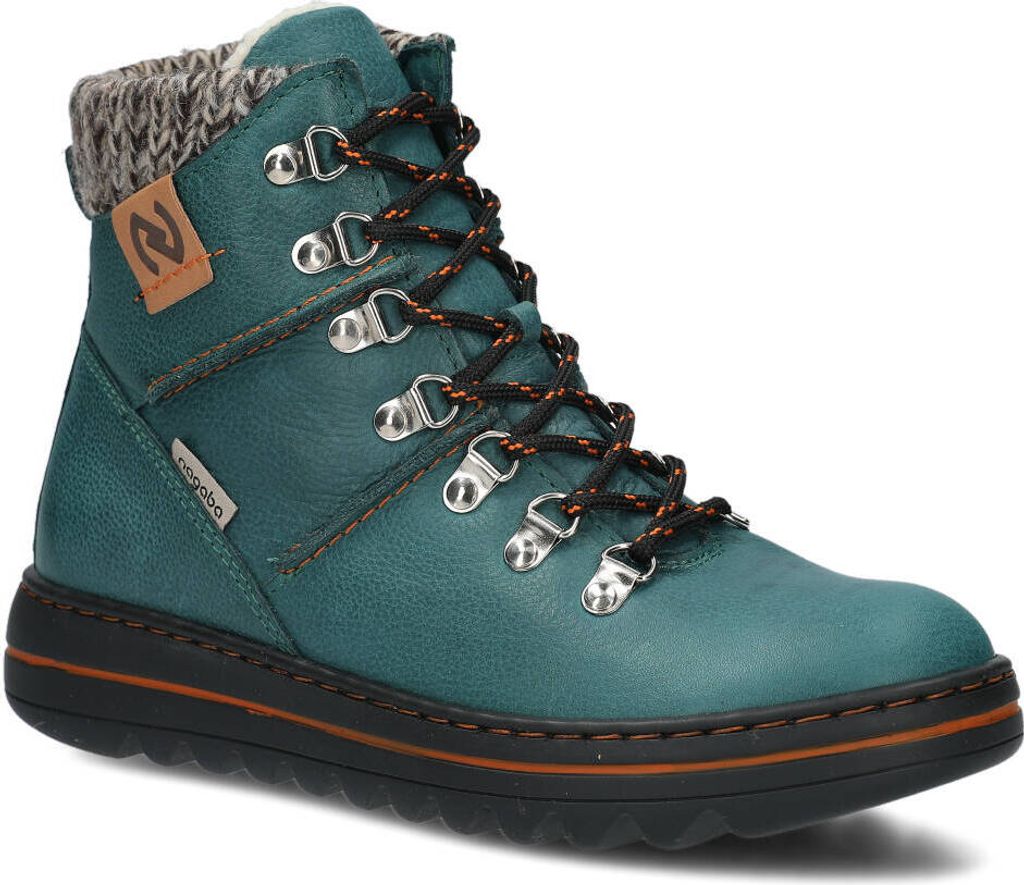 NAGABA Winter Lederschuhe Damen Winterschuhe Wanderschuhe Grün, 39