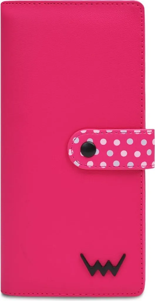 Portefeuille pour femmes Vuch Hermione Rose Foncé avec pois chic
