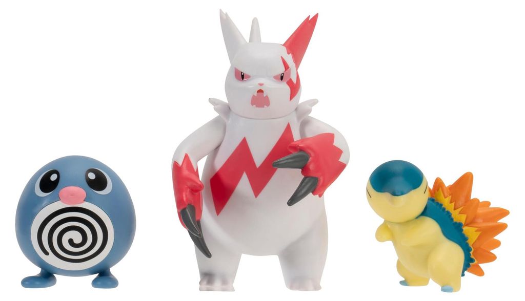 Pokémoni – sada 3 figurek: Poliwag, Zagoose, Cyndaquil – Obrázek produktu 