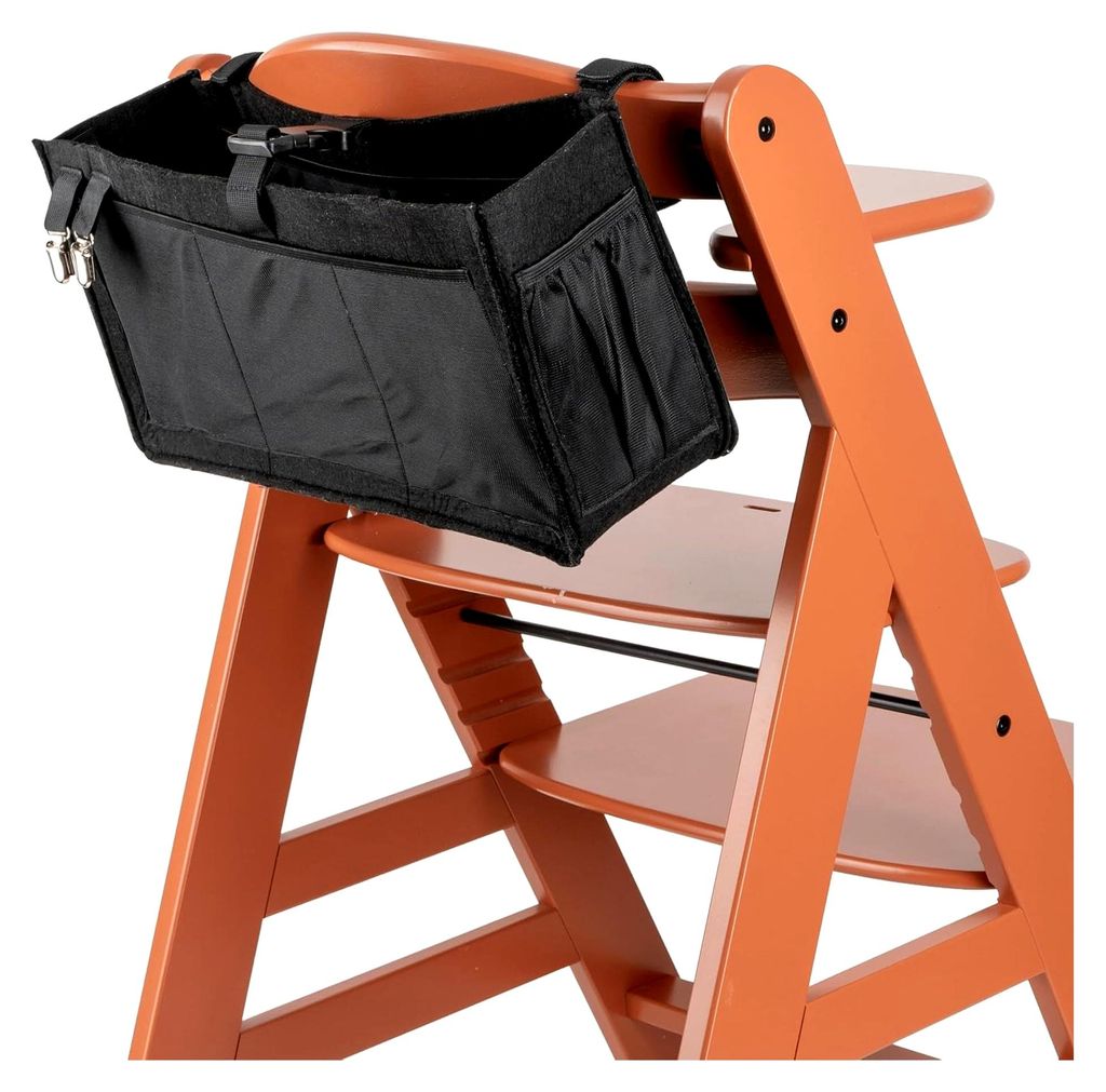Organizer für Hochstühle, 1 Set, aus Filz, Schwarz, passend für alle Marken und Modelle, mit zahlreichen Taschen zur Organisation von Babysachen...