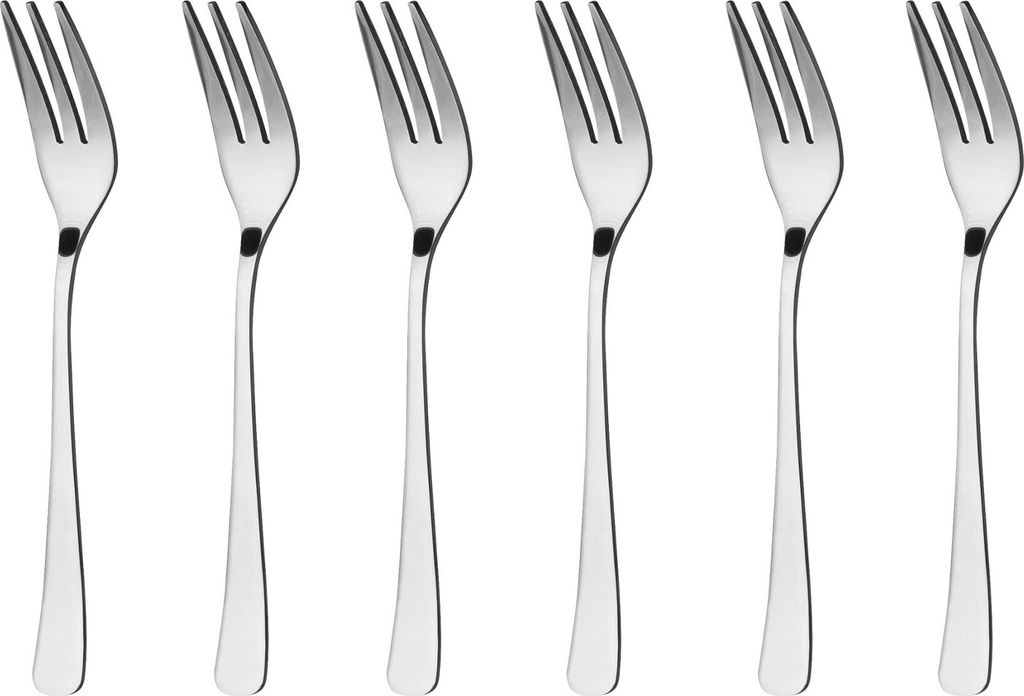 GRÄWE Kuchengabeln 6 Stück, Edelstahl, Serie Würzburg