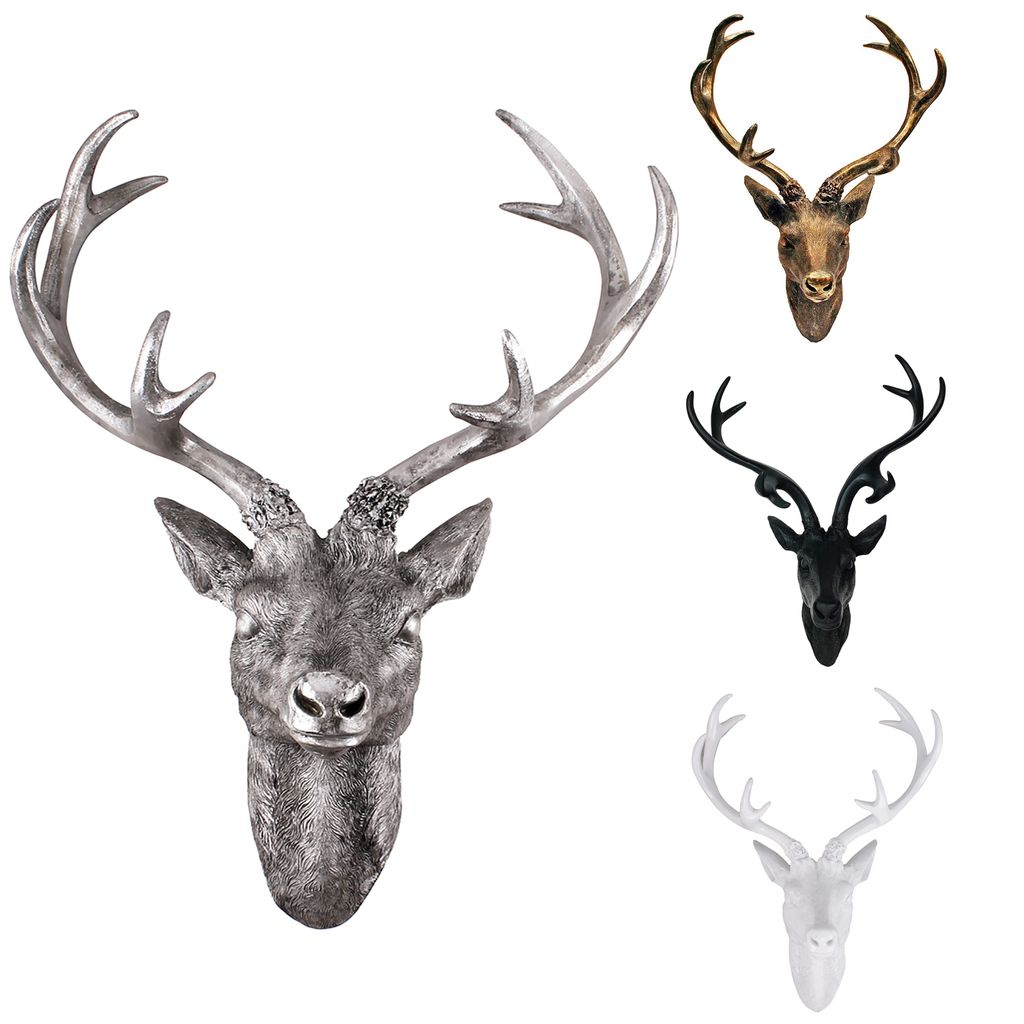 Bois de cerf Tête de cerf Bois à 10 branches de différentes Image du produit 