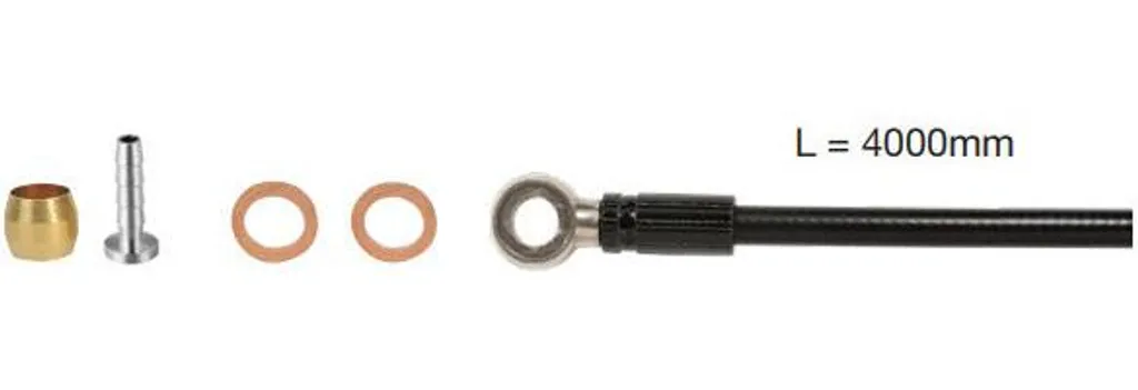 Durite Elvedes Remlang flexible pour réparer frein Shimano BH90 noir