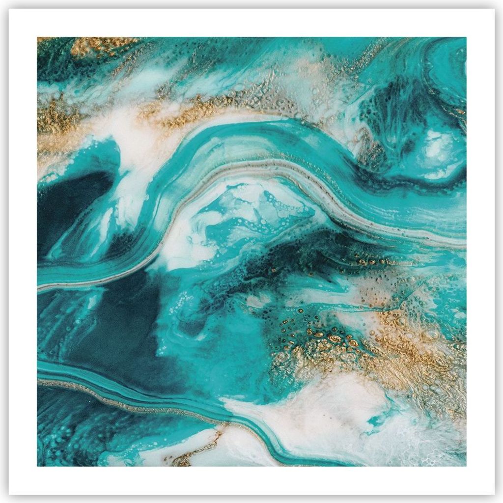 Poster - Poster ohne Rahmen - Wasser Meer Ozean - 60x60 cm - Wand Bild - Wanddeko - Wandbilder - Kunstposter - Wandposter - Bilder - Kunstdruck - W...