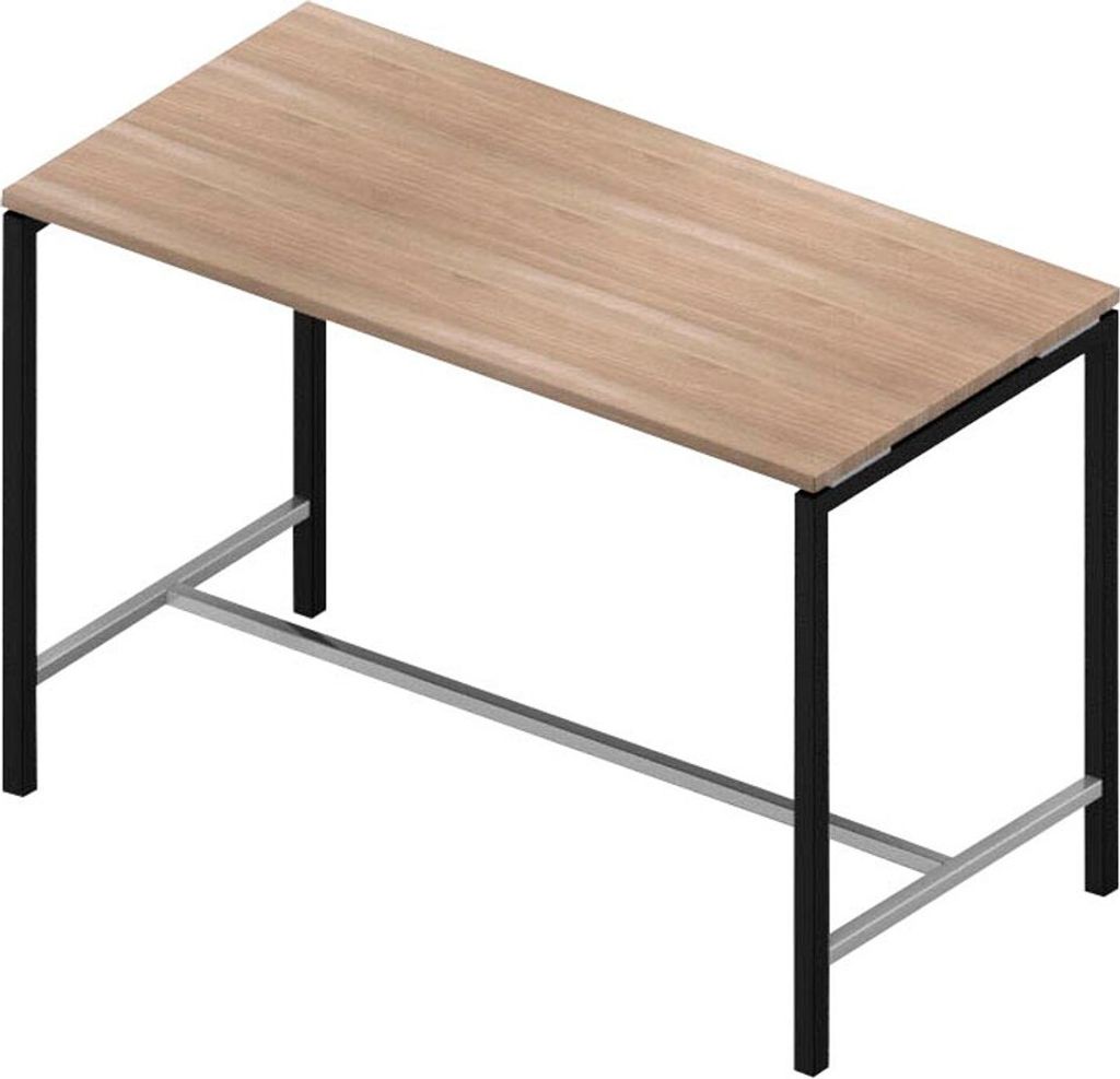 Quadrifoglio Stehtisch Creo ulme rechteckig, 4-Fuß-Gestell grau, 160,0 x 80,0 x 107,0 cm