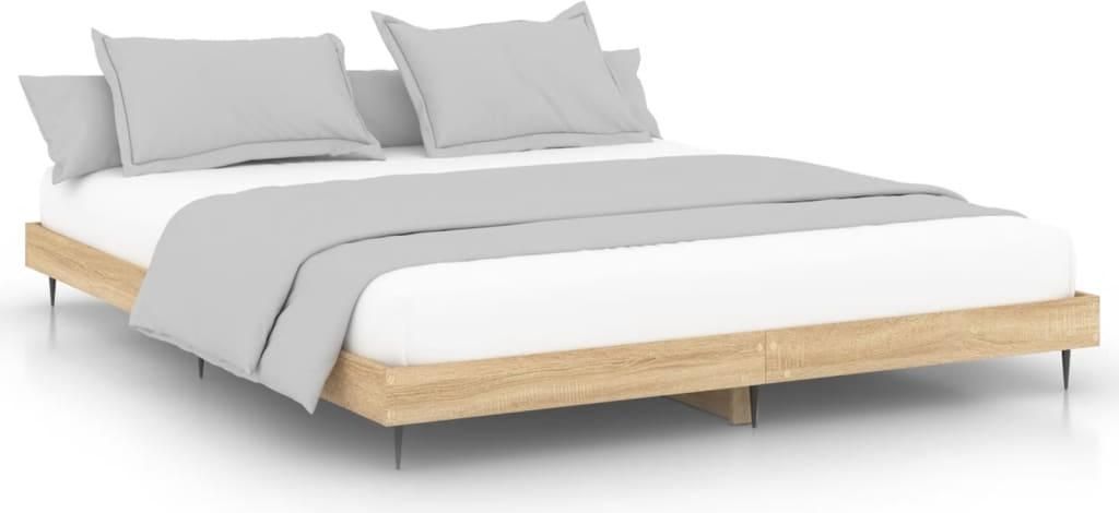 vidaXL Rám postele bez matrace Sonoma dub 120x200 cm Obrázek produktu 