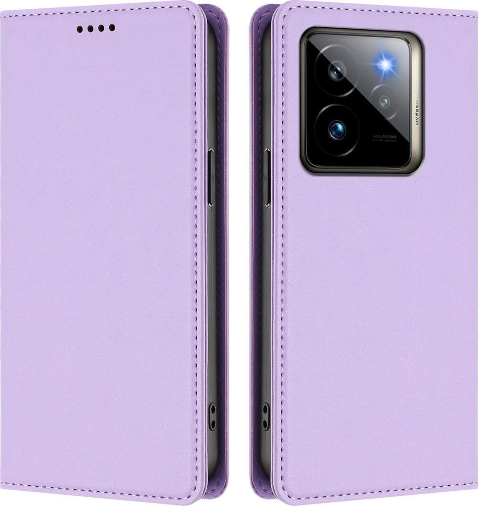 Handyhülle für Realme GT 7 Pro, Kunstleder Klapphülle Stoßfeste Magnetische Hülle mit Ständer Violett