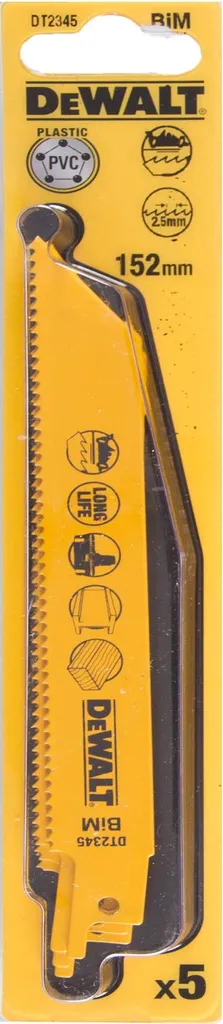 DEWALT Lama Universale 152mm per Sega a Gattuccio - Pacco da 5