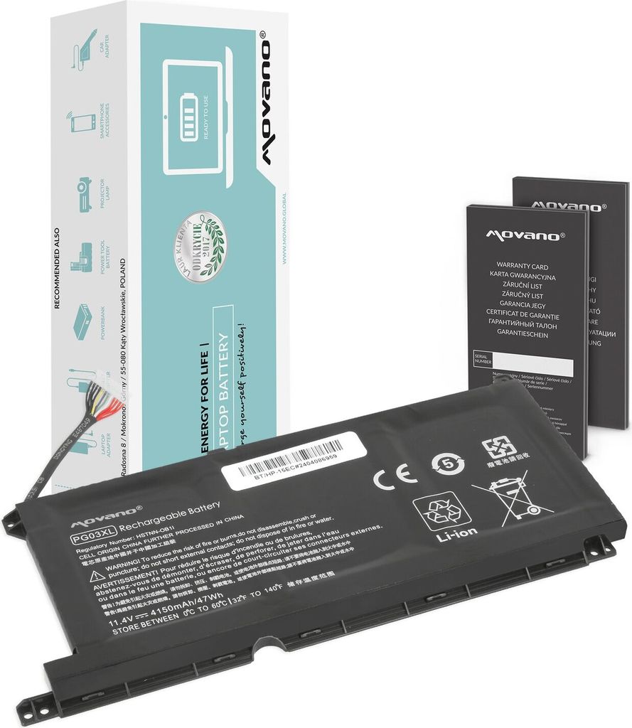 PG03XL Akku für HP 15-DH 15-EC 15-DK 16-A HSTNN-OB1I Produktbild 