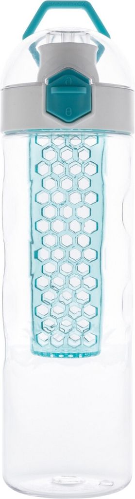 XD Xclusive - Infuser-Flasche, Wabenmuster, Auslaufsicher, 700ml XD699 (Einheitsgröße) (Türkis)