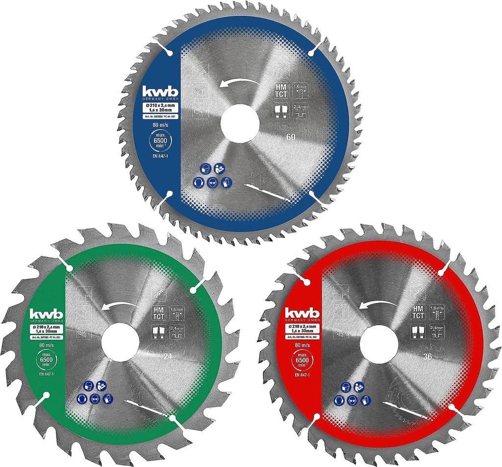kwb 587895 Set di lame circolari 210 x 30 mm 1 pz Immagine del prodotto 