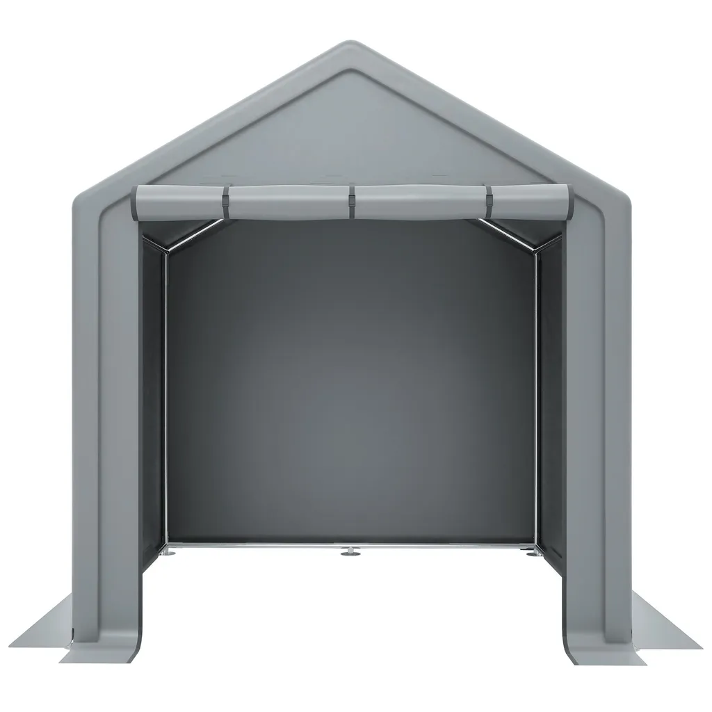 Tente de stockage pour moto et vélo - Abri de jardin gris résistant aux UV