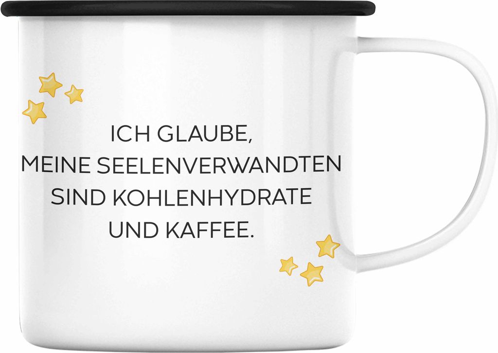 Trendation - Lustige Emaille Tasse mit Spruch für Frauen Männer Arbeit Büro Lustig Emaille Tassen Becher mit Sprüchen Kollegin Geschenk Sarkasm...
