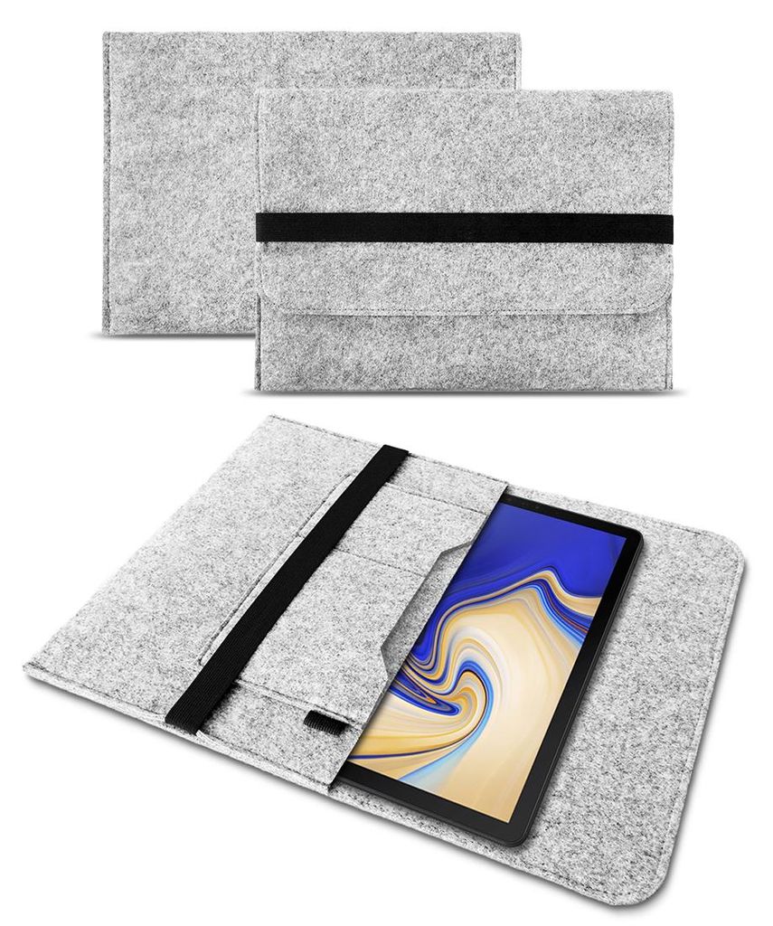 Schutzhülle für Samsung Galaxy Tab S10 S9 S8 Plus Tablet Tasche Case Filz HülleNotebook Sleeve Farbe:Hell Grau