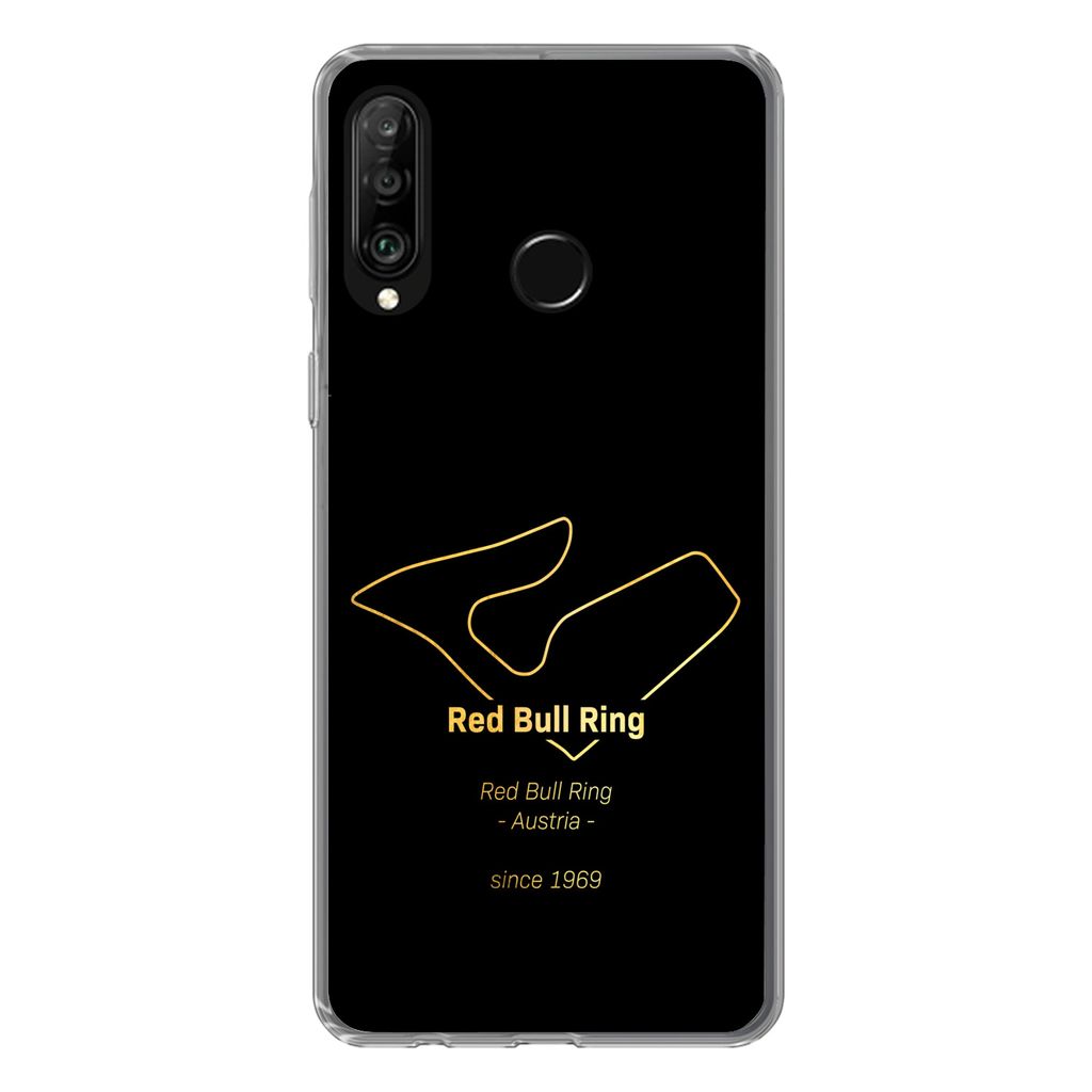 MuchoWow Handyhülle Schutzhülle Hülle für Huawei P30 Lite Red Bull Ring - Österreich - Rennstrecke Silikon Softcase Handy Hülle - Handyhülle
