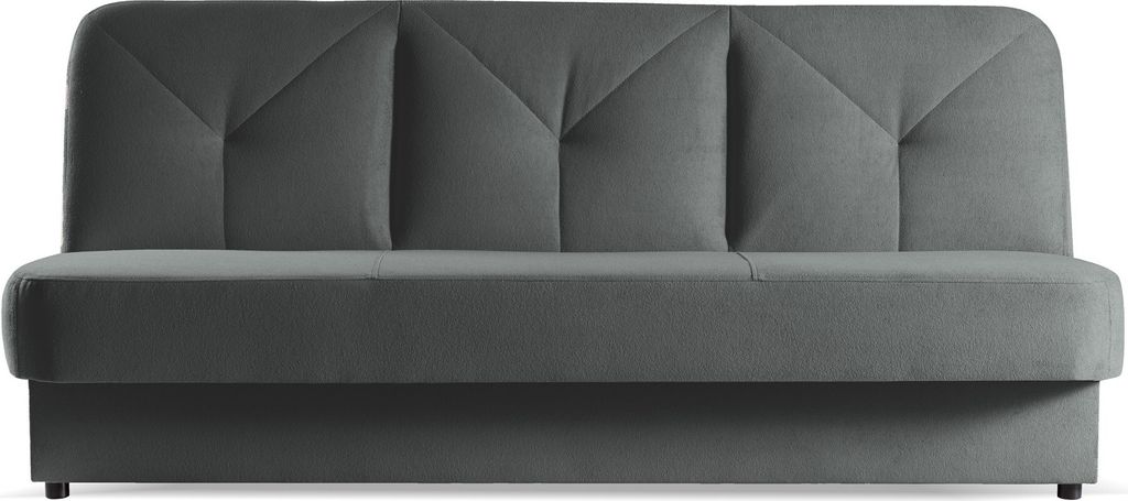 BETTSO NARDO Schlafsofa mit Schlaffunktion mit Bettzeugbehälter Grau