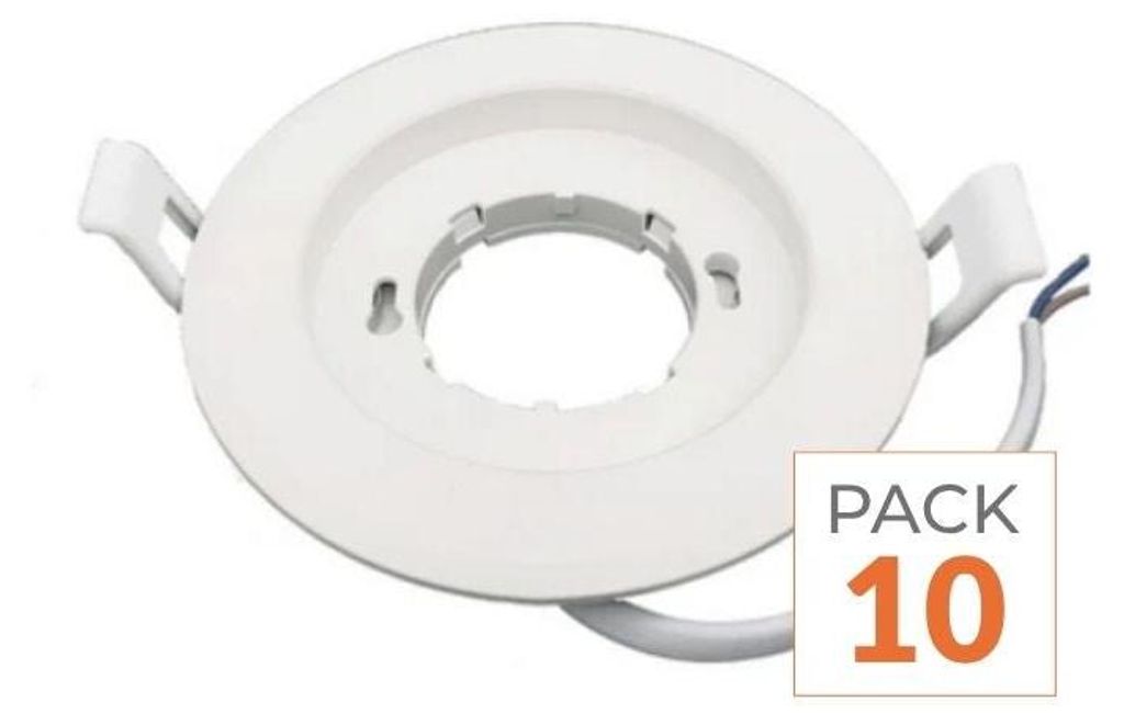Support Spot Encastrable GX53 LED Rond BLANC (Pack de 10)