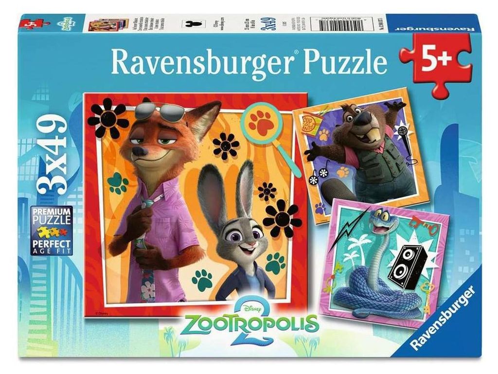 RAVENSBURGER Puzzle Zootropolis: Mesto čarovných príbehov Obrázok produktu 