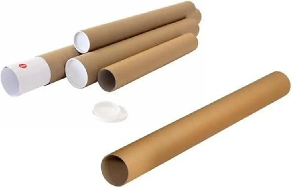 Tube d'expédition 80mm x 860mm A0 brun avec épaisseur de paroi 2mm