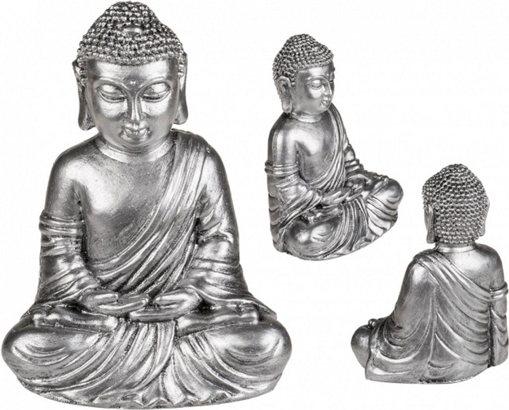 OOTB Sitzende Deko-Figur Buddha ca. 14 x 11 cm