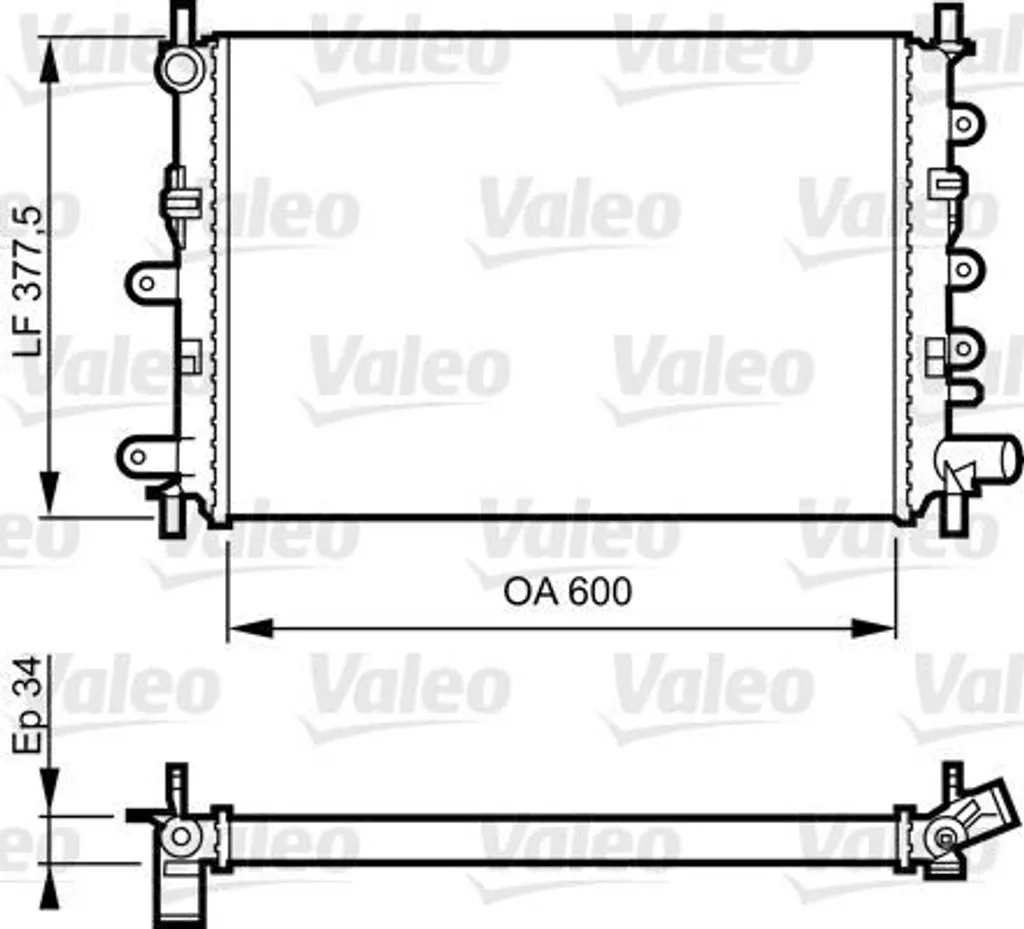 Radiateur moteur Valeo 730856 haute performance pour Ford Escort VII