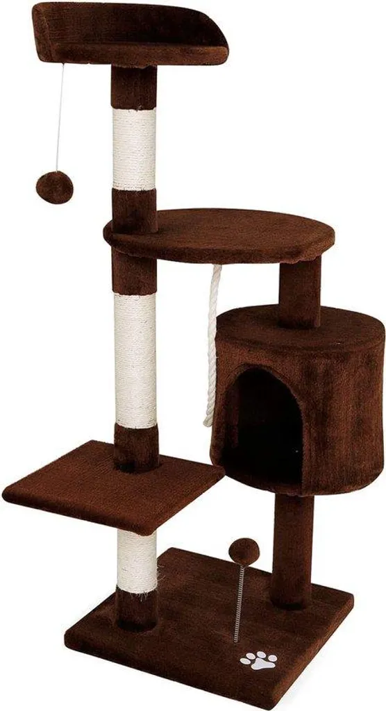 Arbre à chat avec maisonnette pour grand chat d'appartement et jeu