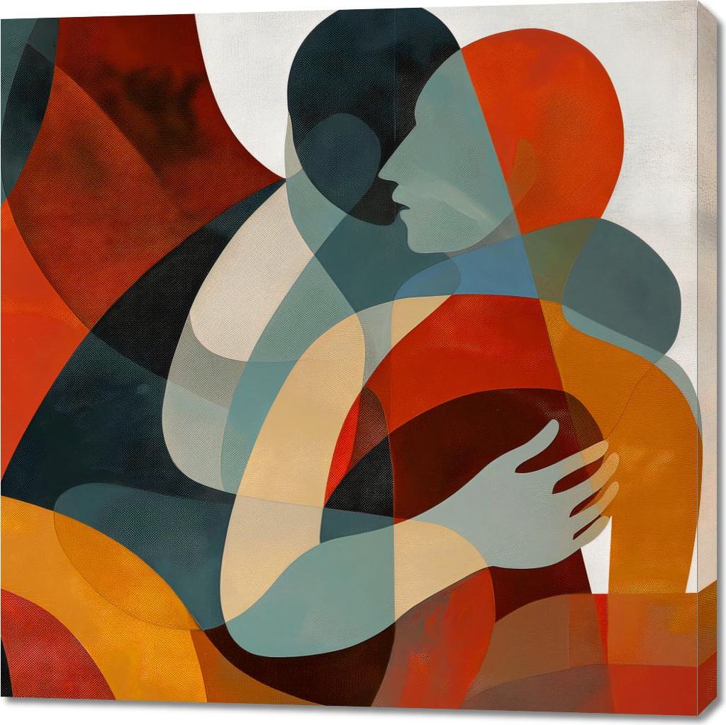Bild 100x100cm Umarmung
