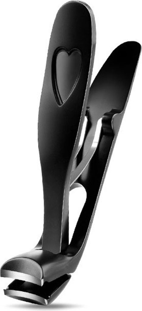INF Ergonomischer Nagelknipser Schwarz Herzform