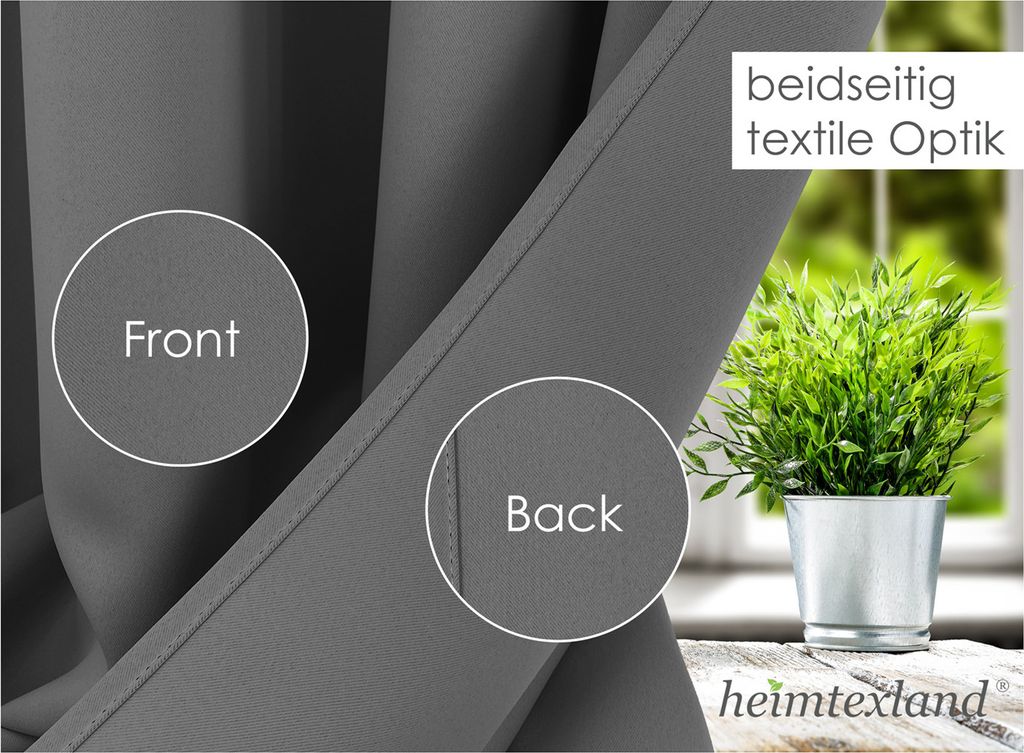 heimtexland ® 1 Paar Verdunklungsvorhänge Thermovorhang Produktbild 4