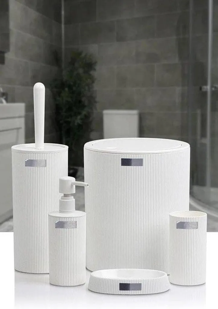 Rangement de salle de bain blanc : fini le désordre avec ce set 6 pcs
