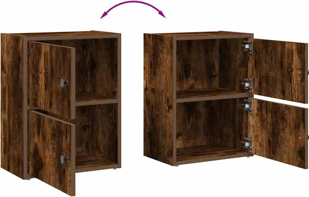 Libreria SYFAX Rovere Fumo 40x24x52: Design Moderno in Multistrato - 7