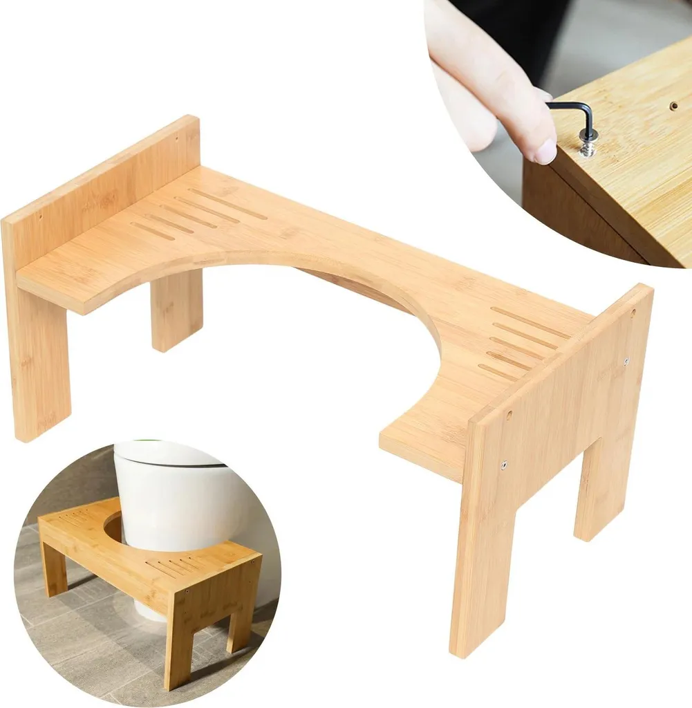 Tabouret de toilette bambou : solution contre constipation et douleurs - 8
