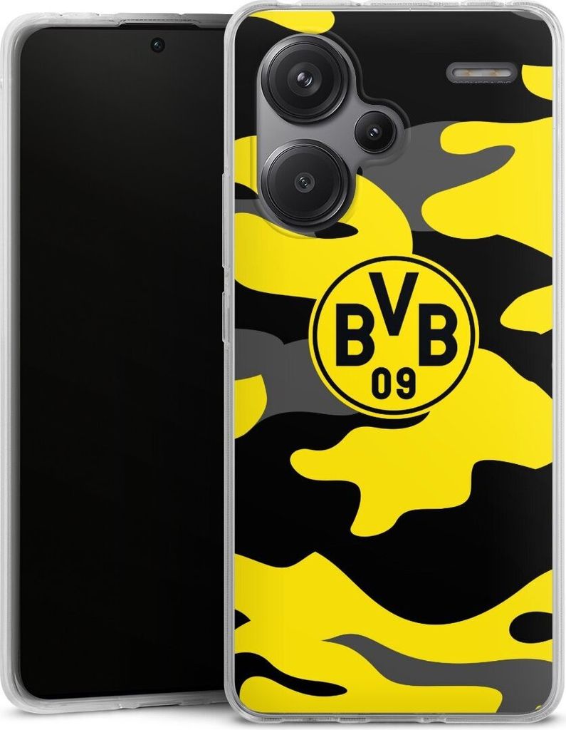 DeinDesign Handyhülle für Xiaomi Redmi Note 13 Pro Plus Silikon Hülle Case Smartphone Schutzhülle BVB Borussia Dortmund Fanartikel