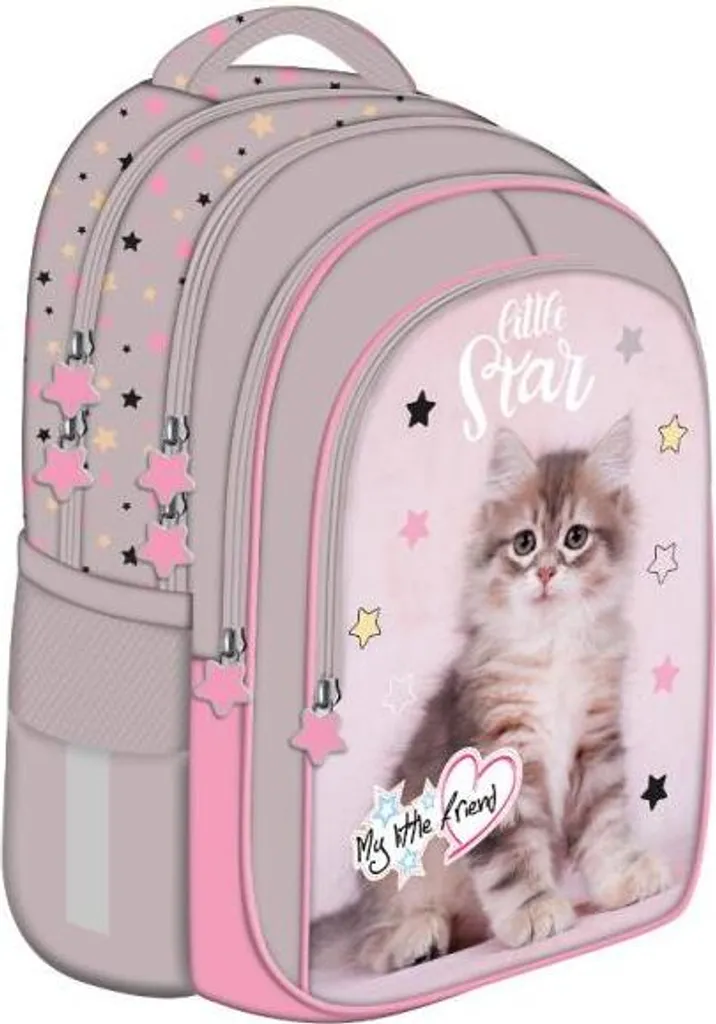 Cartable scolaire enfant Mon Petit Ami Chat Gris ergonomique BPL-58