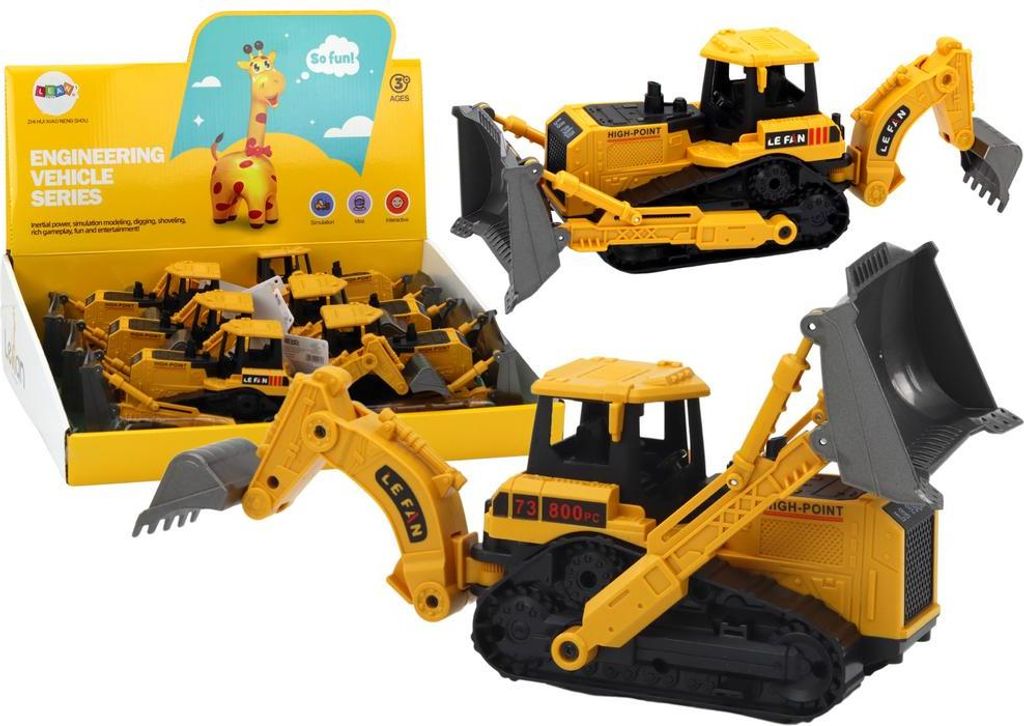 Caterpillar Bagger Baufahrzeug 2 Schaufeln Gelb