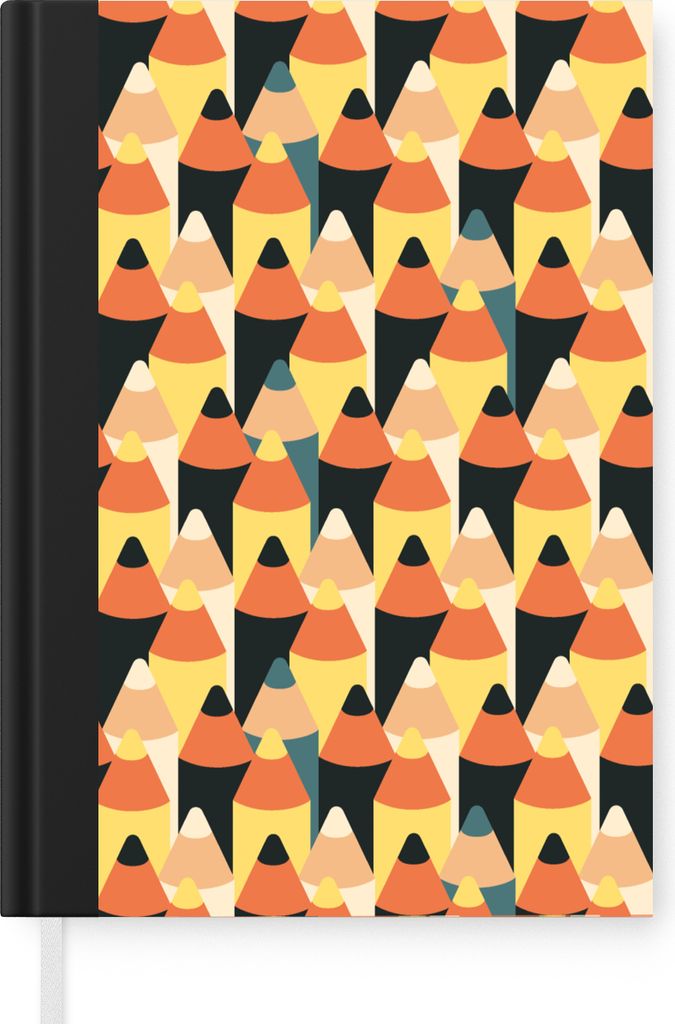 MuchoWow Notizbuch Tagebuch Haushaltsbuch Notebook A5 Bleistift - Schablonen - Bleistift - Notizblock - Notizheft - Notebook - Schreibblock - Papier