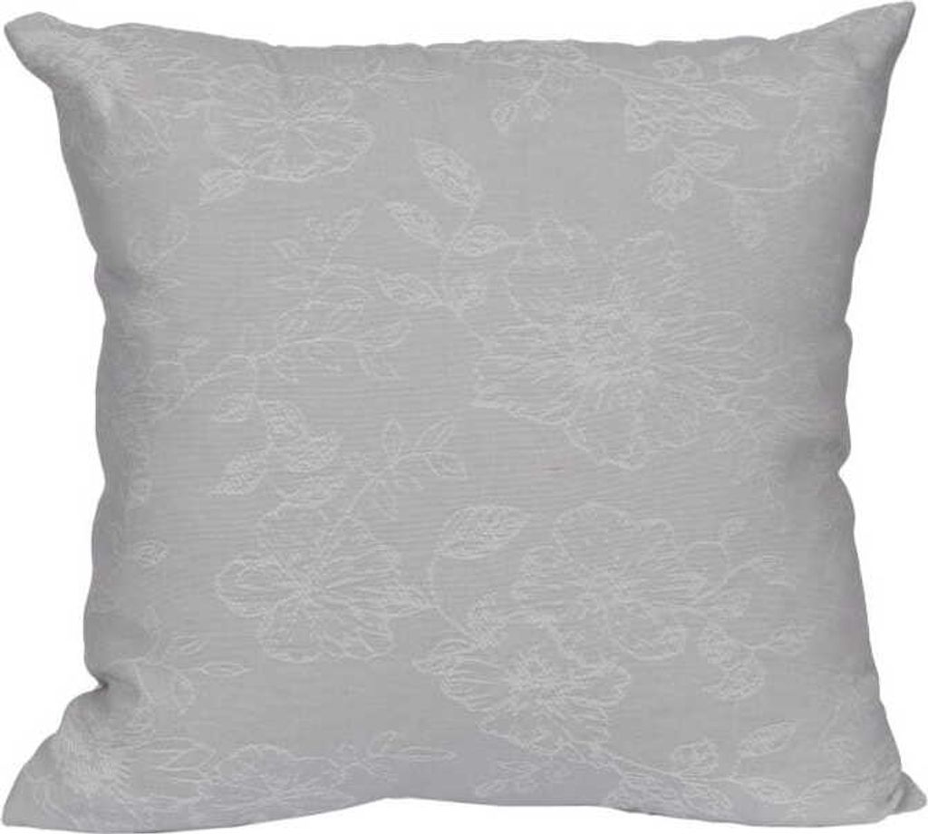 Kissenbezug, dekorativ, Jacquard-Kissenbezug, Ilona 40x40 Grau, Rosen