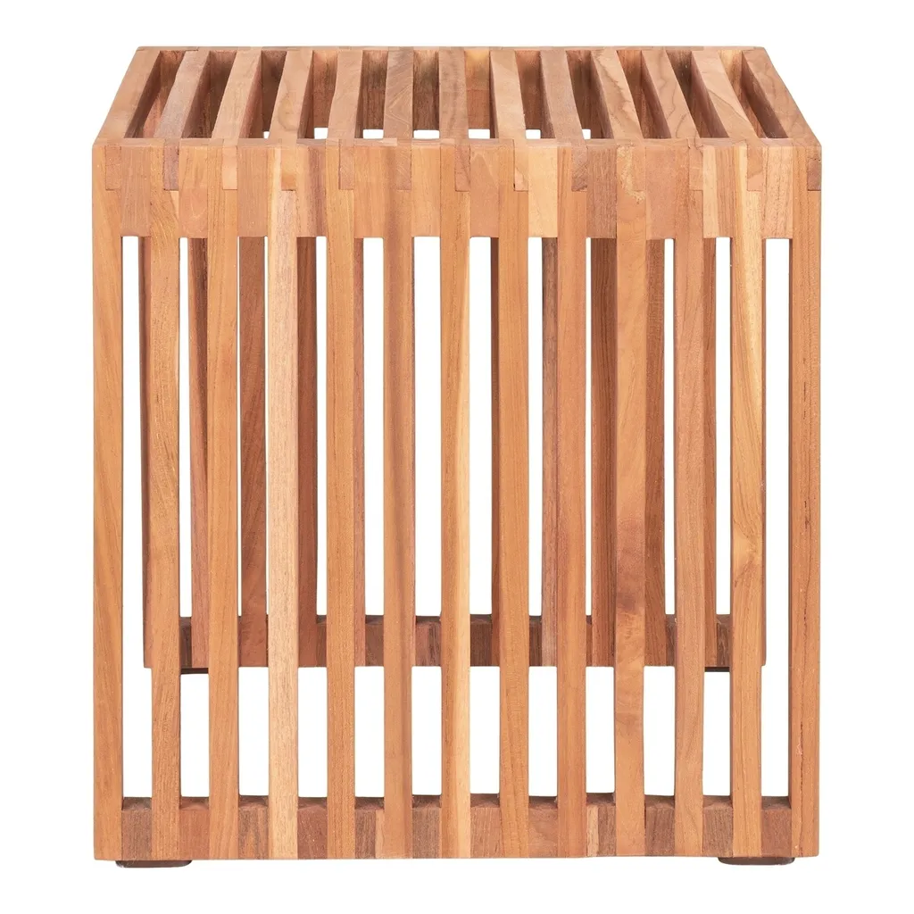 Table d'appoint robuste Pego en teck 40cm pour petits espaces de vie - 4