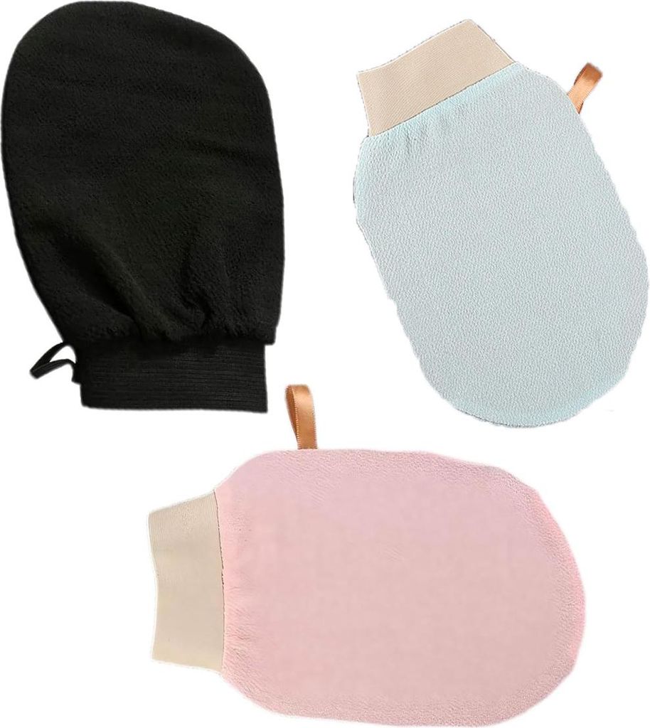 peelinghandschuhe 3er set, exfoliating gloves für körper & Produktbild 